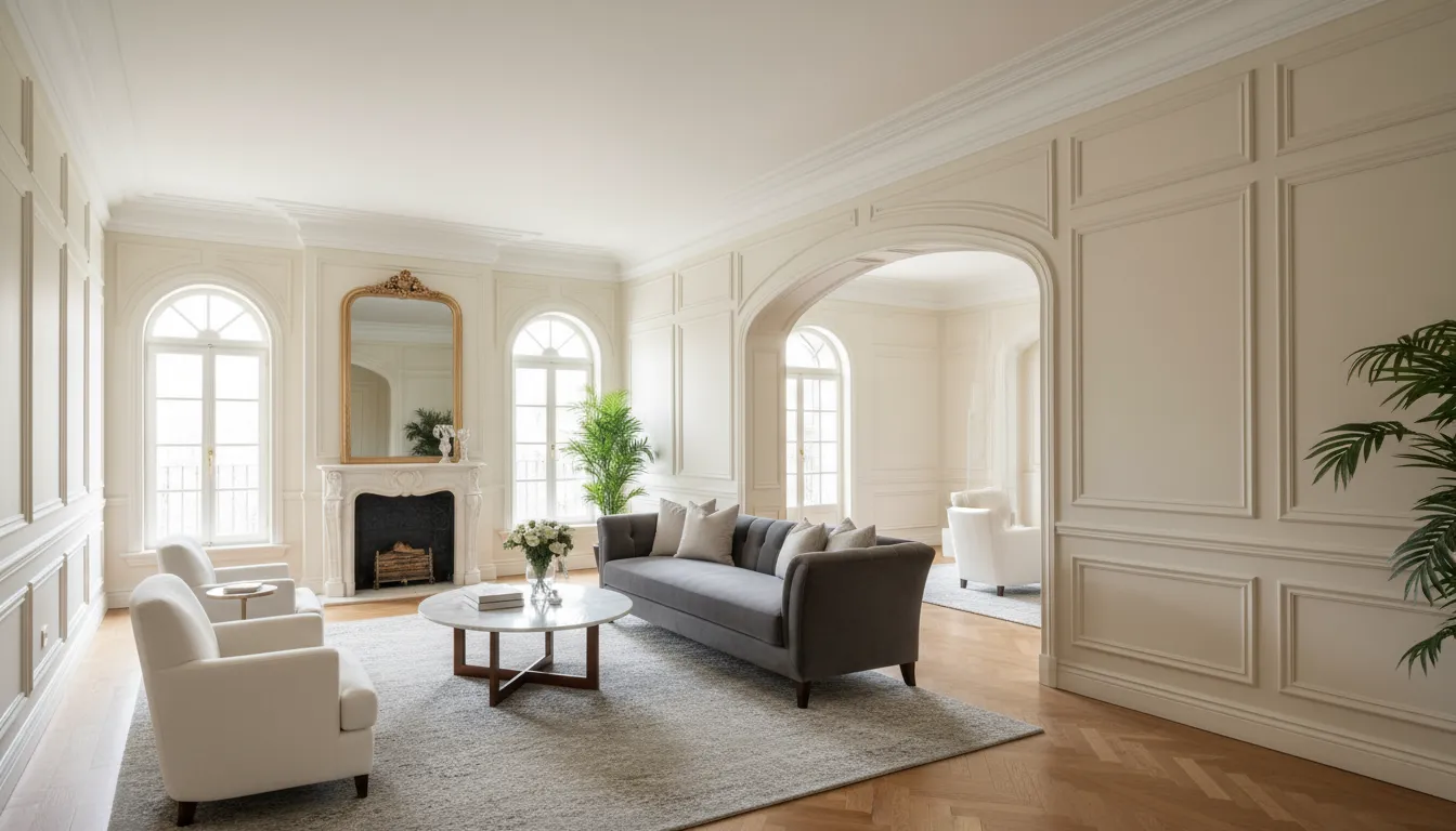 wall moulding ruang tamu