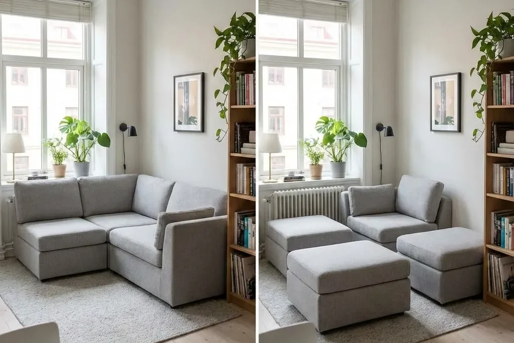 Sofa Modular dan Sectional Kecil yang Fleksibel