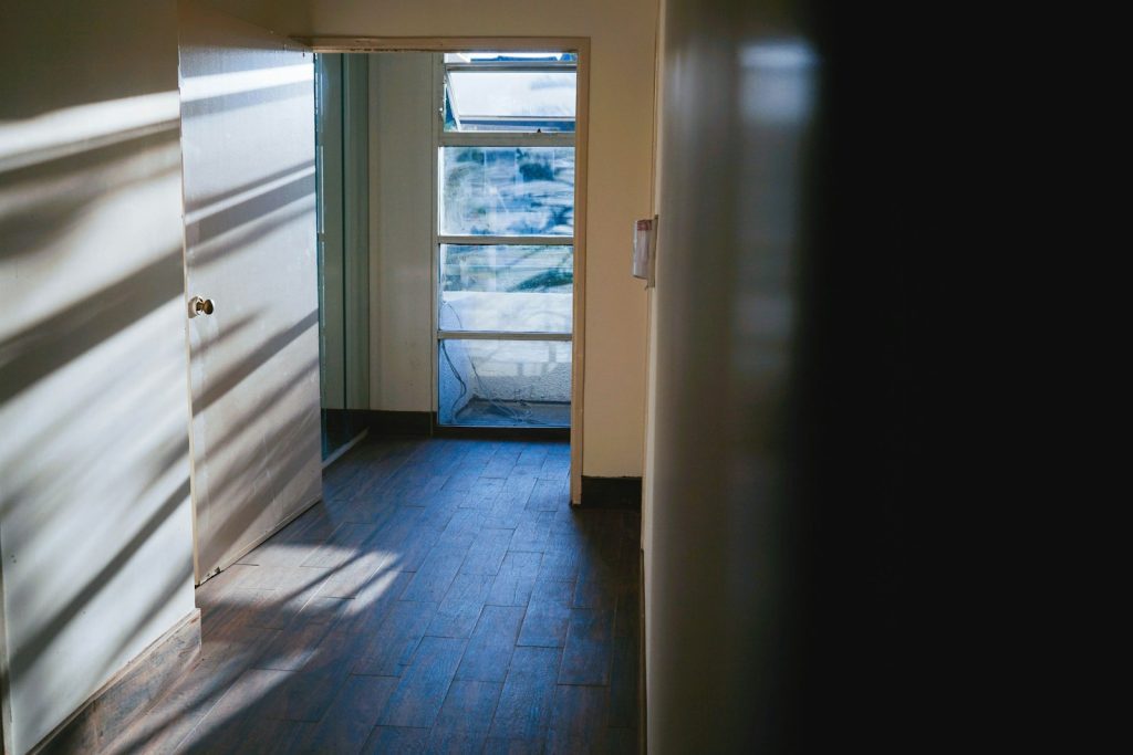 open door inside house