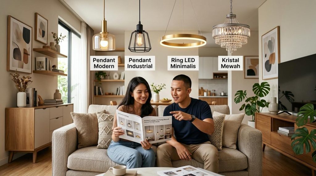 Jenis Lampu Gantung Ruang Tamu