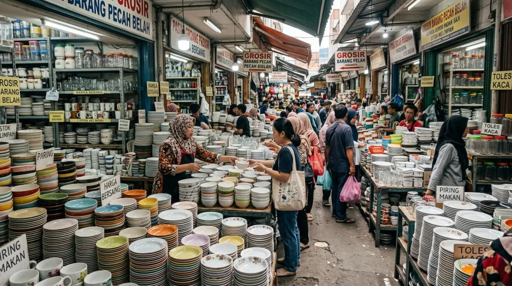 Tabel Tempat Membeli Barang Pecah Belah di Jakarta