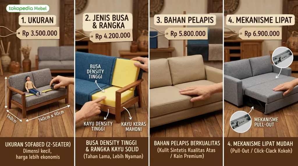 Faktor yang memengaruhi harga sofabed