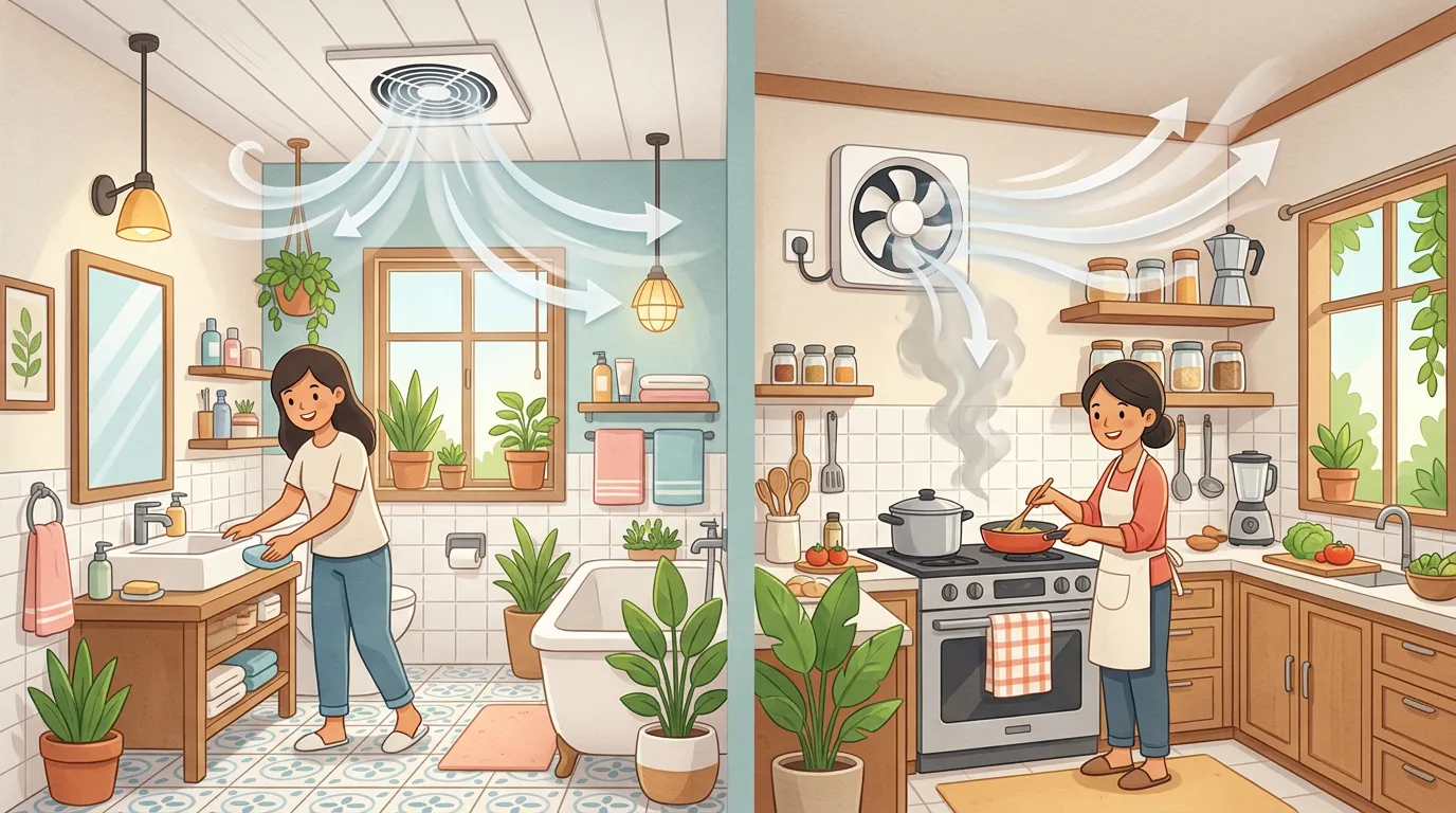 Memilih Exhaust Fan yang Tepat untuk Dapur dan Kamar Mandi