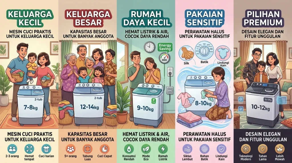 rekomendasi kebutuhan mesin cuci