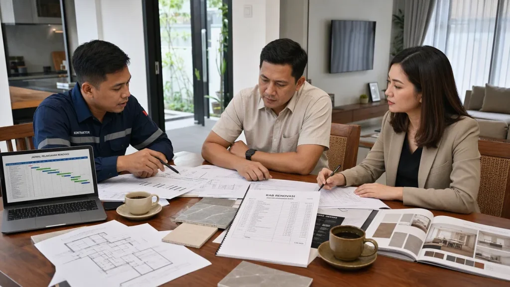 Contoh RAB renovasi interior standar